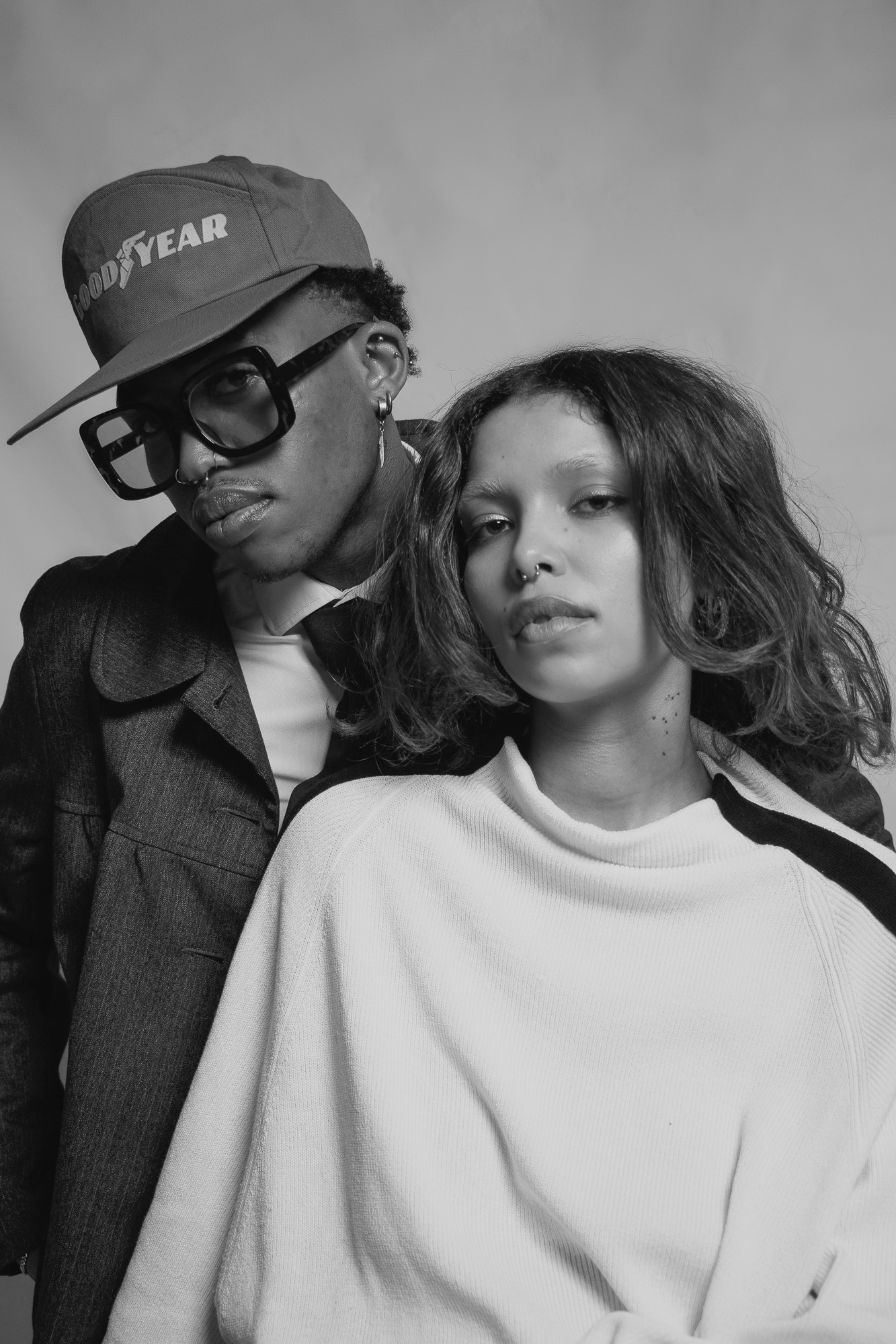 Nikita and collaborator — monochrome portrait
